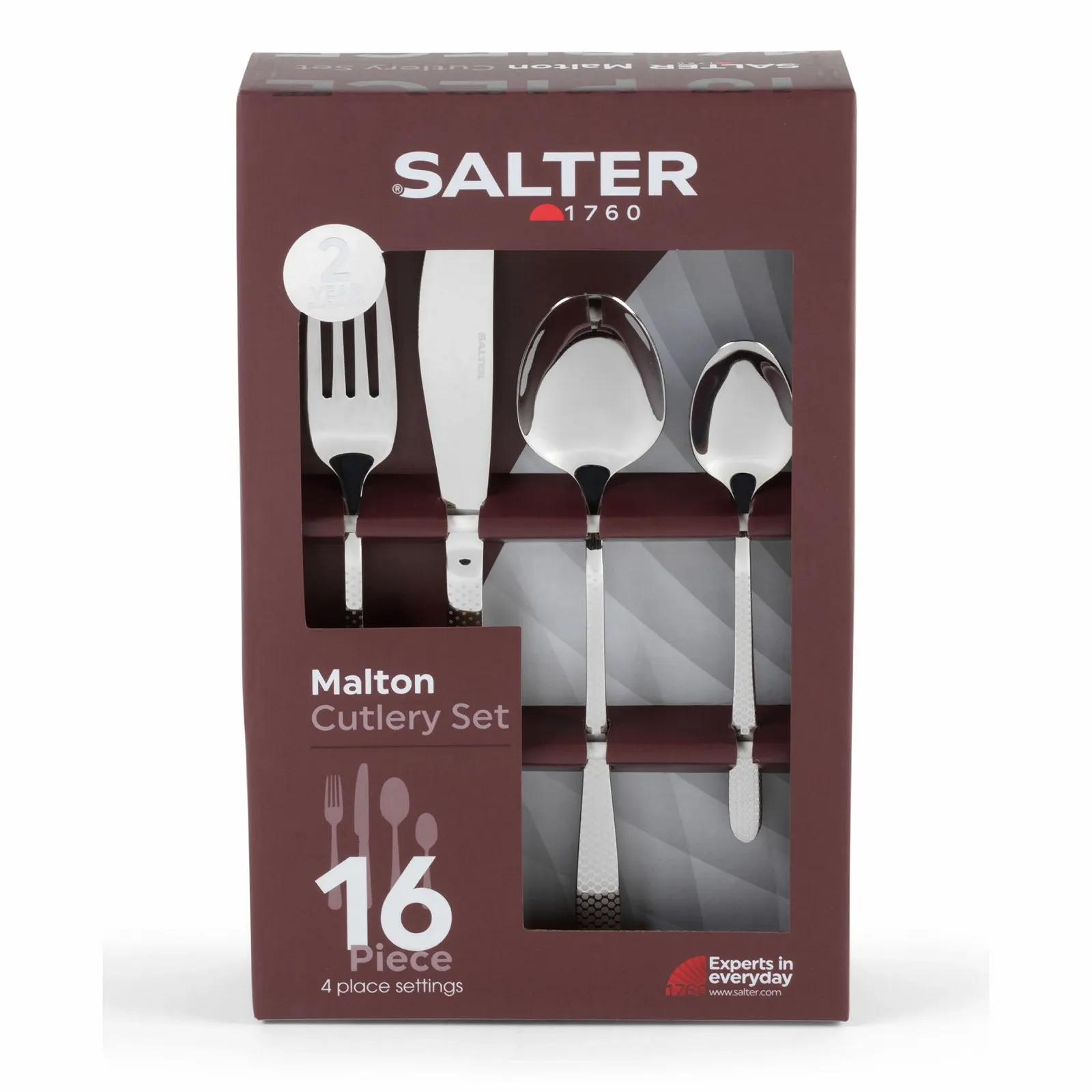 Набір столових приборів SALTER Malton 16 предметів Сріблястий, фото №6 Набір столових приборів SALTER Malton 16 предметів Сріблястий, фото №6