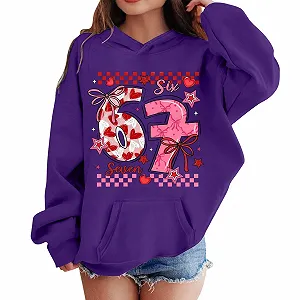 Худи Six Seven 67 Meme Y2K с длинными рукавами, капюшоном и принтом 67, удобный свитшот для девушек и парней, повседневная модная куртка - Фото 1