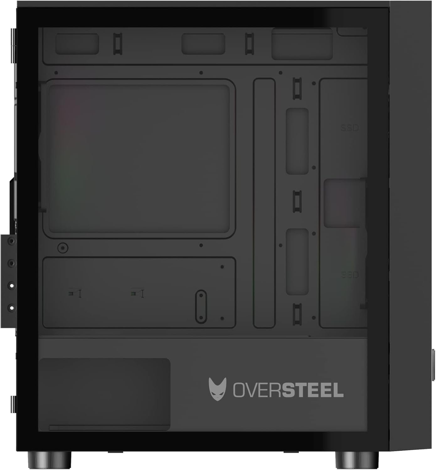 Корпус для ПК Oversteel AERIS / RGB / Без БЖ / Чорний, фото №5