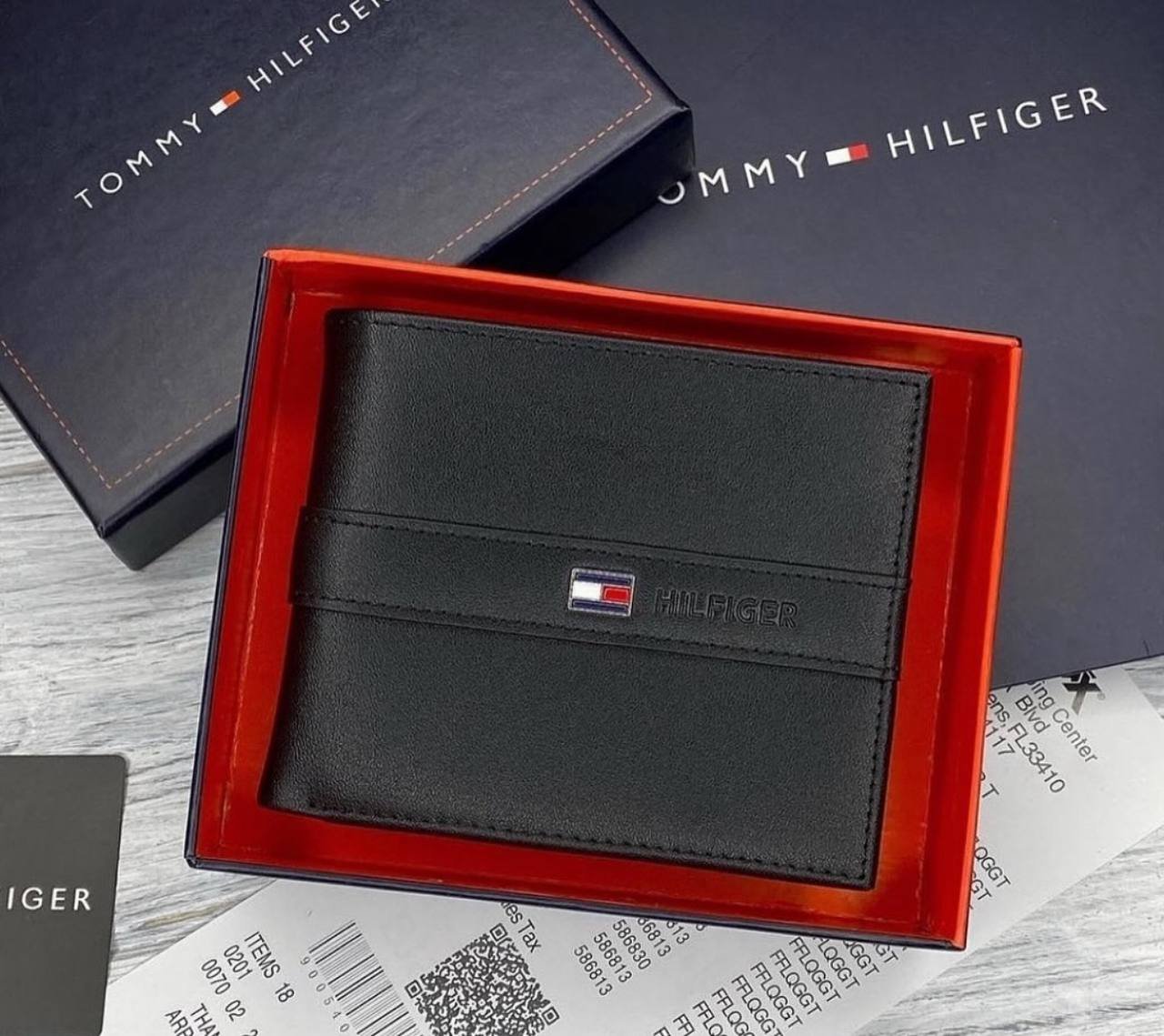 Чоловіче портмоне Tommy Hilfiger шкіряний гаманець в подарунковому упакуванні, фото №1