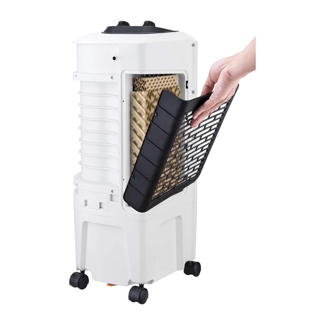 Мобільний кондиціонер JUNG Alpina без витяжного шланга 60 dBA 2-в-1 зволожувач вентилятор з водяним охолодженням Тихий, фото №5