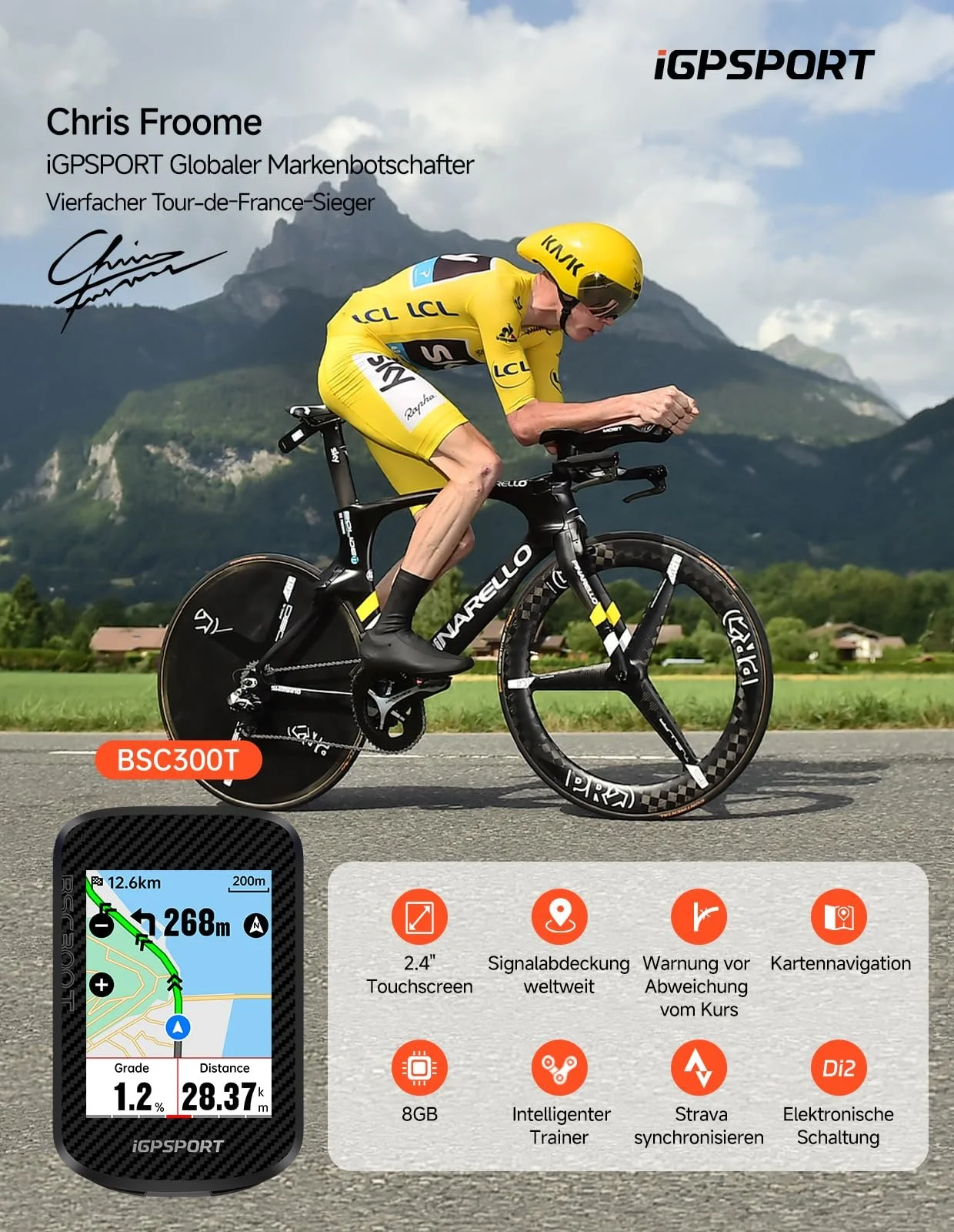 Велокомпьютер iGPSPORT BSC300T GPS Wireless Bluetooth ANT+ (BSC300T), фото №2