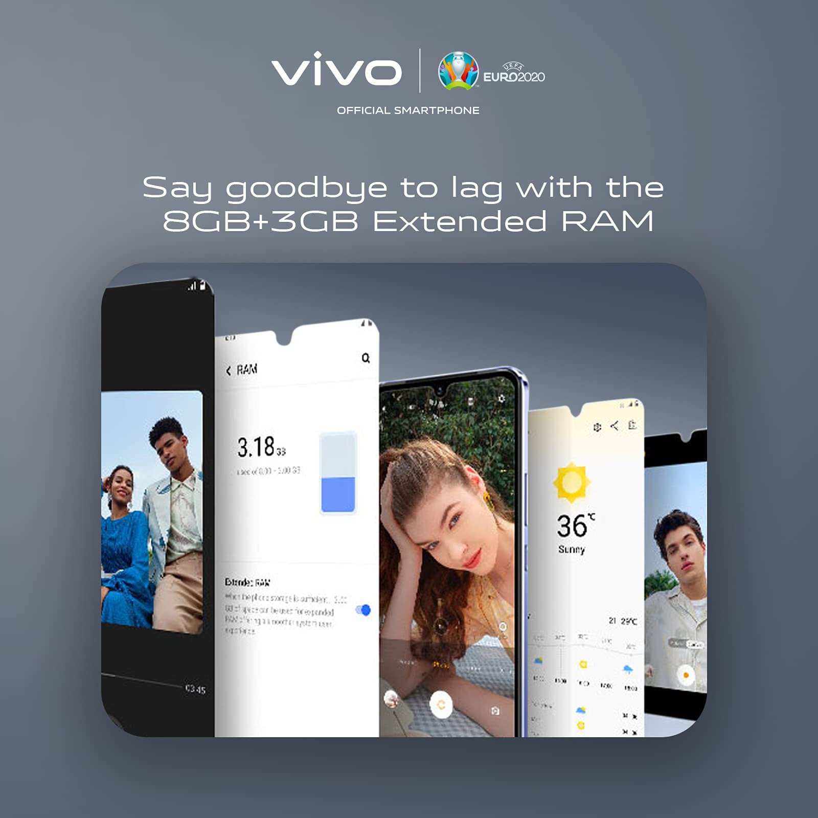 Смартфон VIVO V21 5G 6.44 дюйма 8GB 128GB Dual SIM Dusk Blue, фото №6