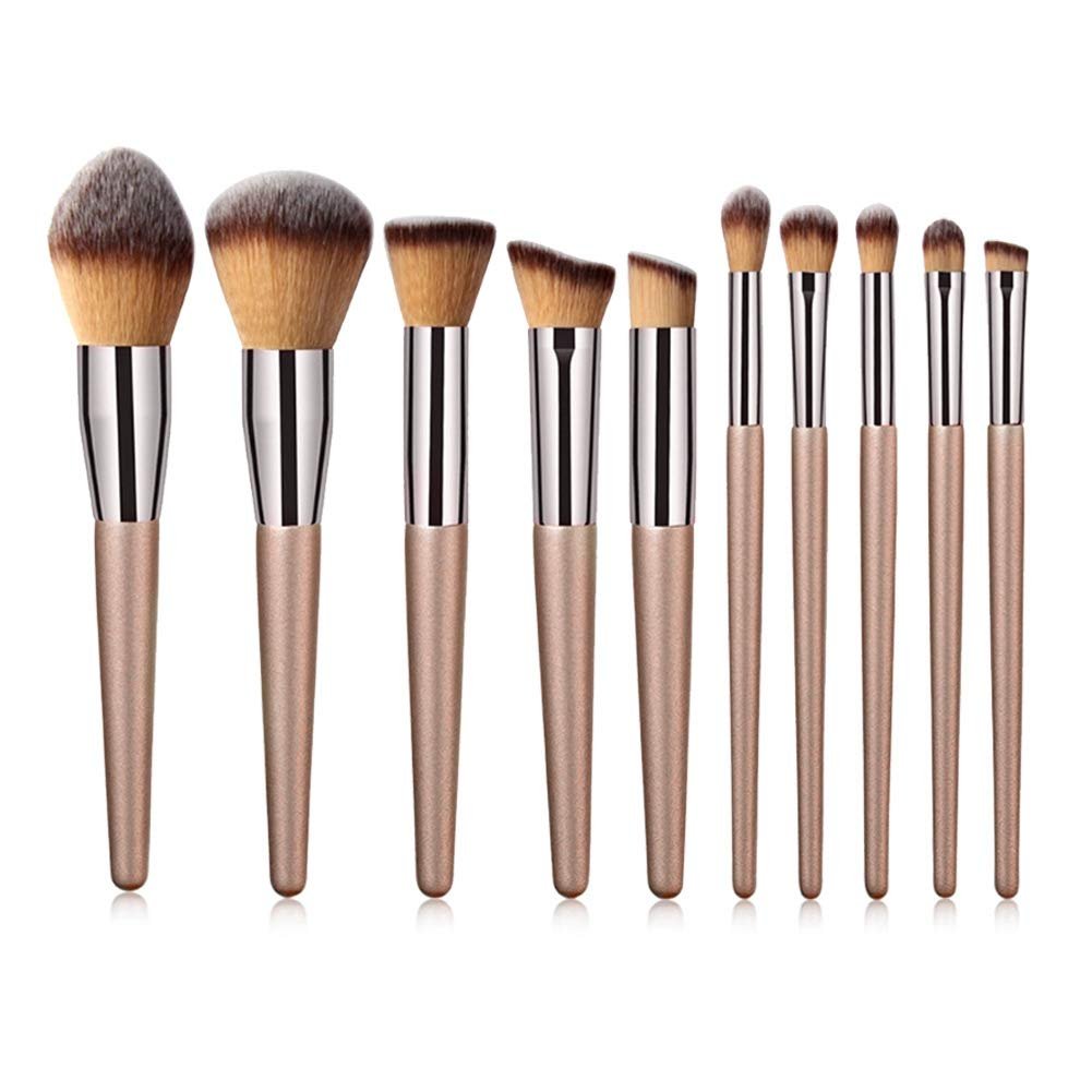 Кисти для макияжа Набор 10 штук Champagne Gold, фото №1