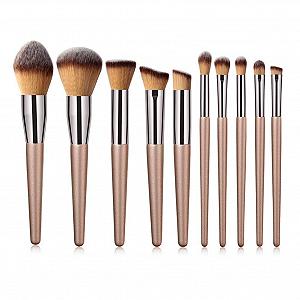 Кисти для макияжа Набор 10 штук Champagne Gold - Фото 1