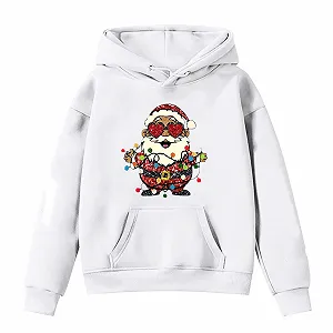 Рождественский свитер Детский Санта Клаус в солнцезащитных очках в форме сердца Рождественское детское худи - Фото 1