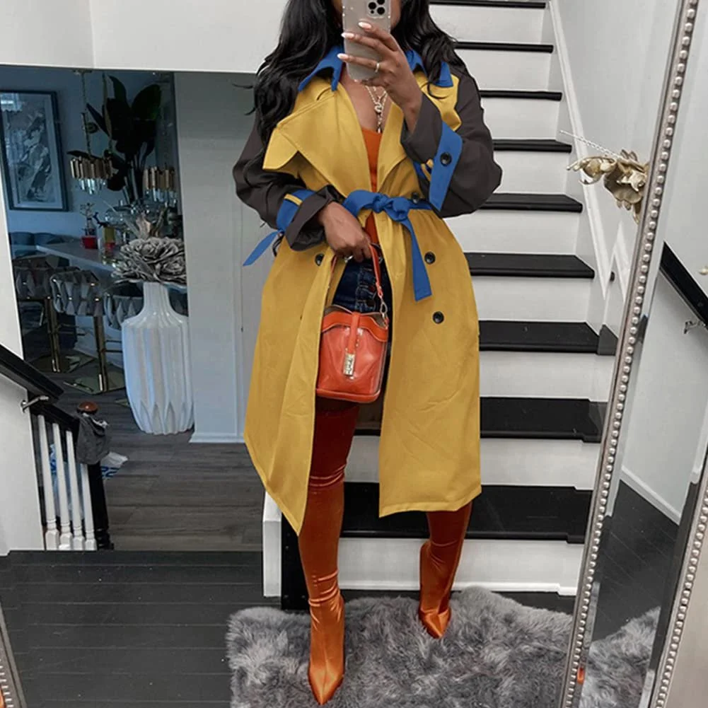 Піджак Shevog Жіночий повсякденний елегантний з лацканами на ґудзиках Довгий, фото №3