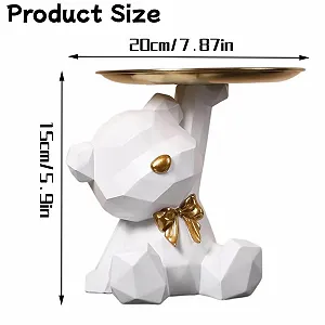 Скульптура с подносом Медведь, Декоративный поднос для гостиной цена на synthetic.ua - Фото 1 Скульптура с подносом Медведь, Декоративный поднос для гостиной synthetic.ua - Фото 1