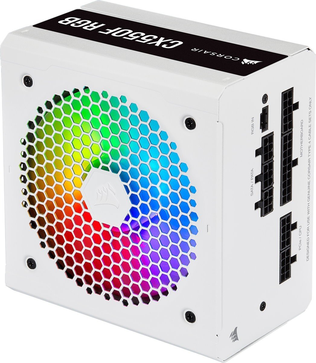 Блок питания CORSAIR CX550F RGB 80 PLUS Bronze White , фото №4