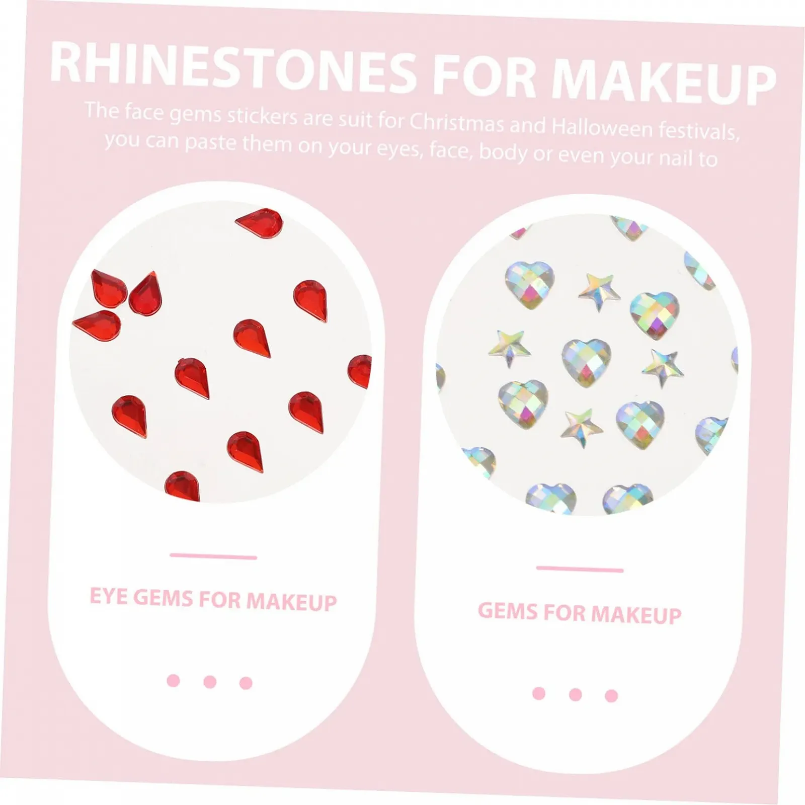 Стрази для нігтів, обличчя та тіла minkissy 20 аркушів, самоклеючі блискучі, фото №9