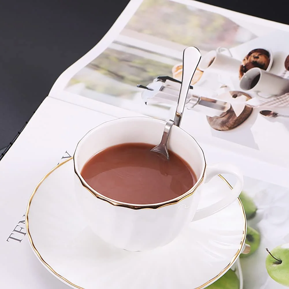 Ложка з нержавіючої сталі з вигнутою ручкою, 6 штук, фото №3