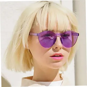 Солнцезащитные очки Unisex Vintage Retro Прямоугольные Без оправы Для женщин 400 synthetic.ua - Фото 1