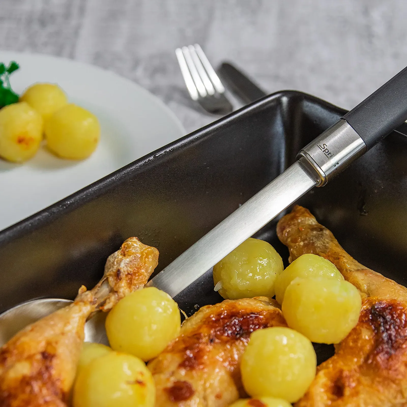 Форма для запекания Spring Chalet прямоугольная 35 x 21 см керамическая черная, фото №4