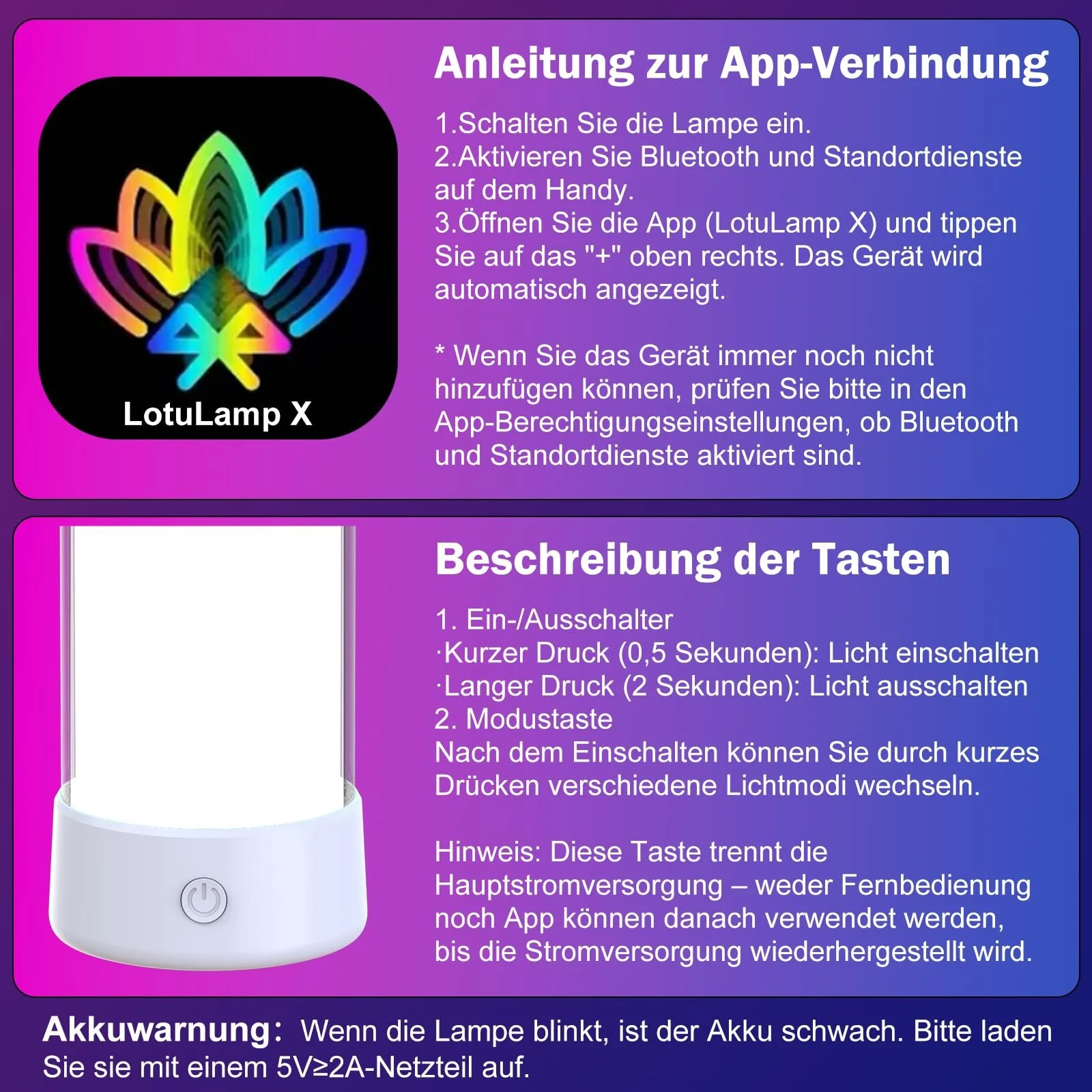 Світлодіодна настільна лампа HANDSONIC Бездротова RGBICWW 2700-6500K з пультом та додатком, фото №8