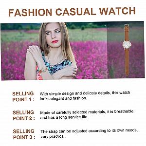 Healvian Кварцевые Часы Кварцевые Модные Часы Розовый synthetic.ua - Фото 1