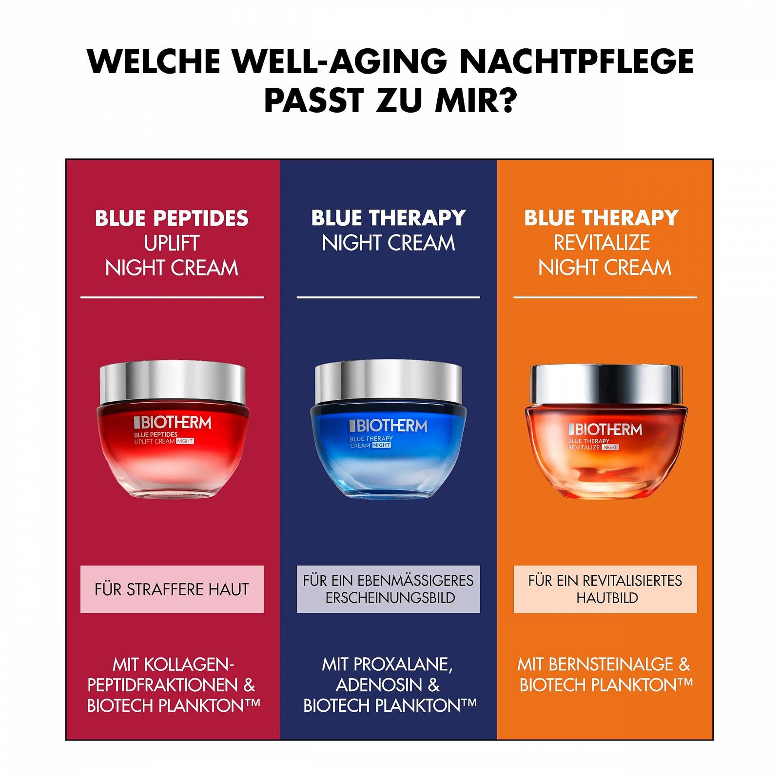 Нічний регенеруючий крем для обличчя Biotherm Blue Therapy Night Cream з екстрактом водоростей антивіковий 50 мл, фото №8