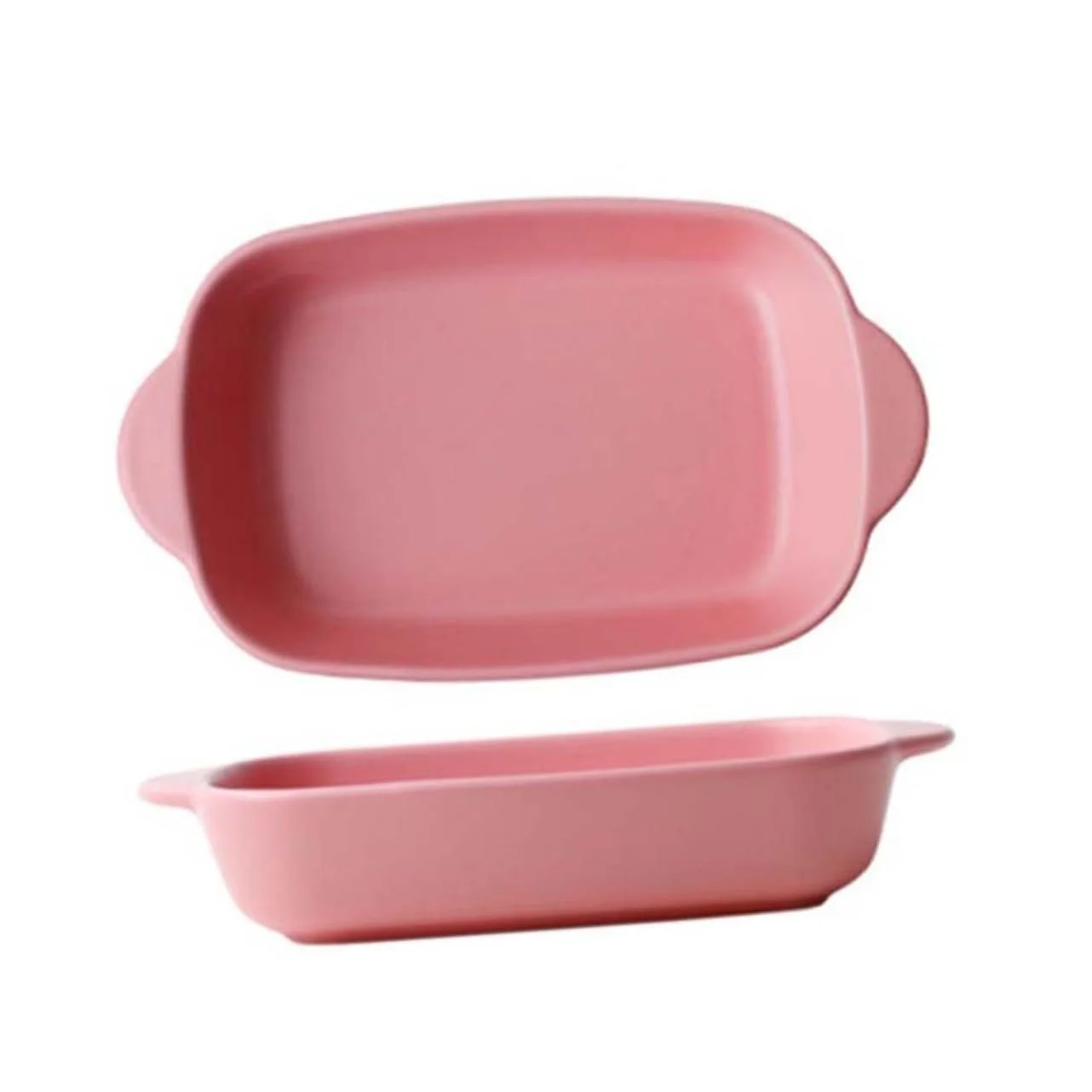 Керамічна форма для випікання VALICLUD прямокутна з ручками термостійка Рожевий, фото №3 Керамічна форма для випікання VALICLUD прямокутна з ручками термостійка Рожевий, фото №3