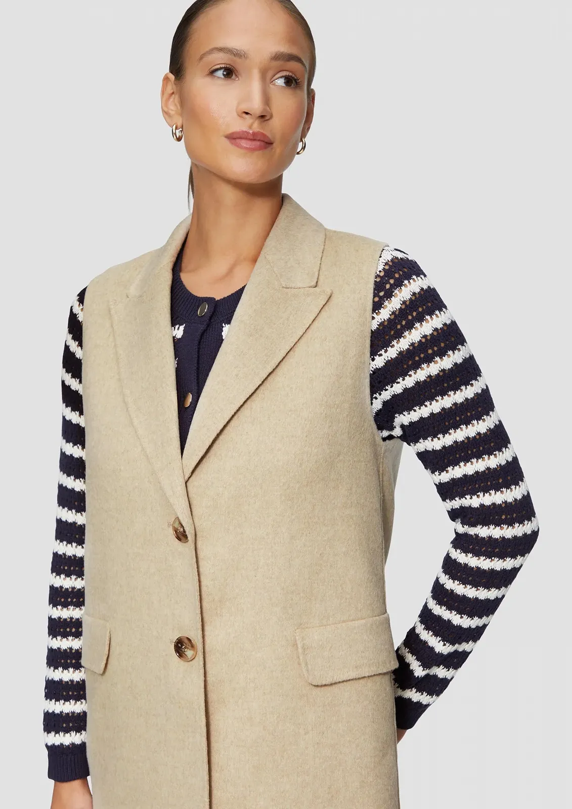 Жилет s.Oliver BLACK LABEL Doubleface вільного крою, фото №2