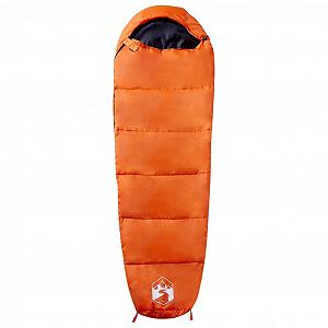 Мумиеобразный спальник Outdoor Freizeit Для взрослых 3 сезона Оранжевый и черный synthetic.ua - Фото 1