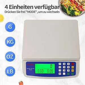 Цифрові кухонні ваги до 30 кг з LCD дисплеєм та функцією підрахунку PCS synthetic.ua - Фото 1