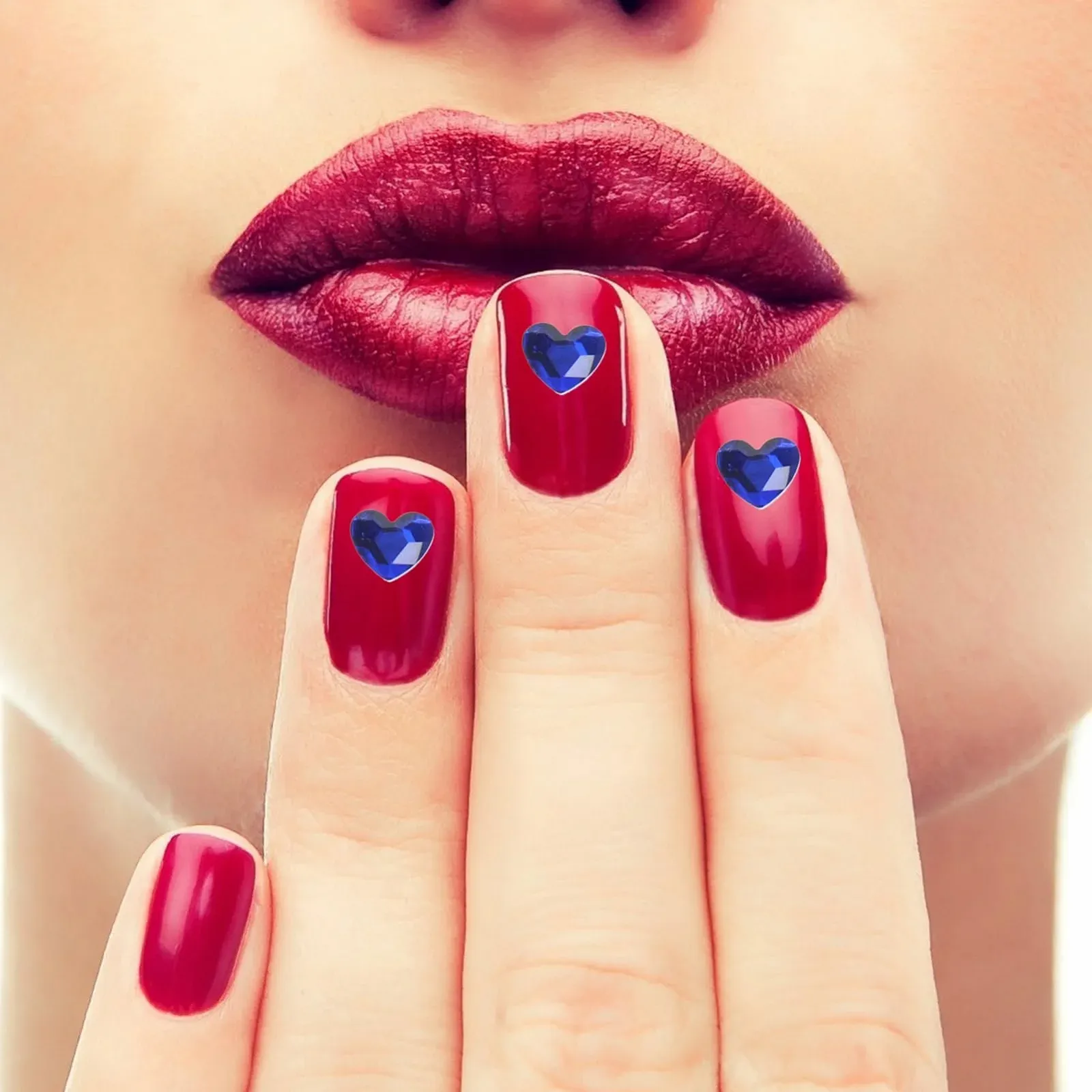 Стразы для ногтей Сердце FRCOLOR Камни для одежды Плоские стразы Большие стразы Симфония, фото №6