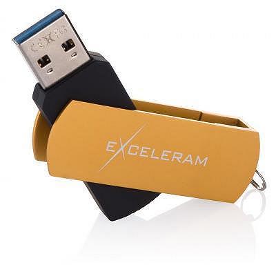 USB флеш-накопичувач Exceleram 128GB P2 Series Gold/Black USB 3.1 Gen 1 EXP2U3GOB128, фото №3