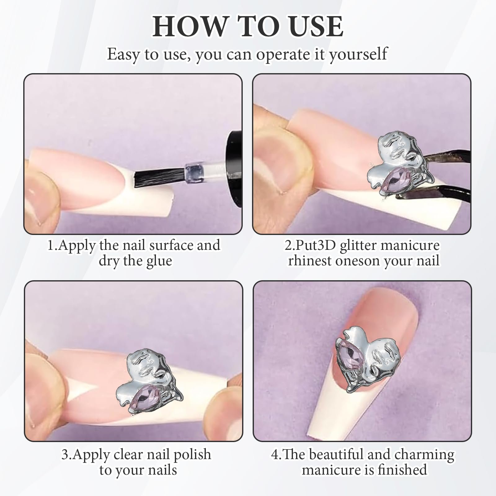 Набір прикрас для нігтів 19 шт, Змішані, фото №2