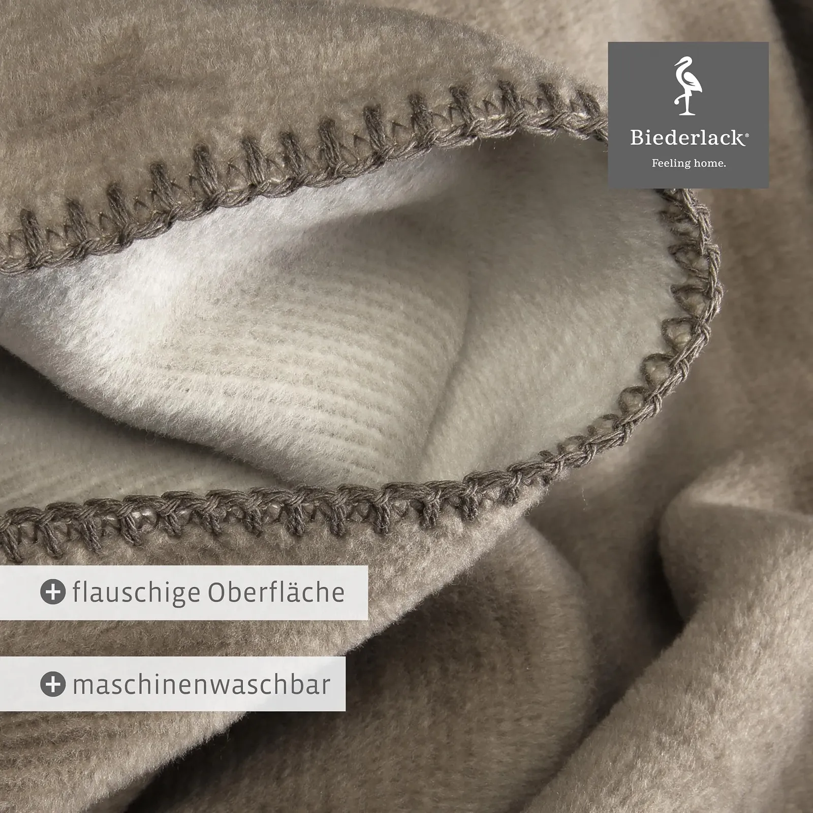 Покрывало Biederlack Velvety soft двойной вид Сделано в Германии Oeko-Tex сертифицировано двухстороннее хлопок и Dralon® 150 x 200 см, фото №5