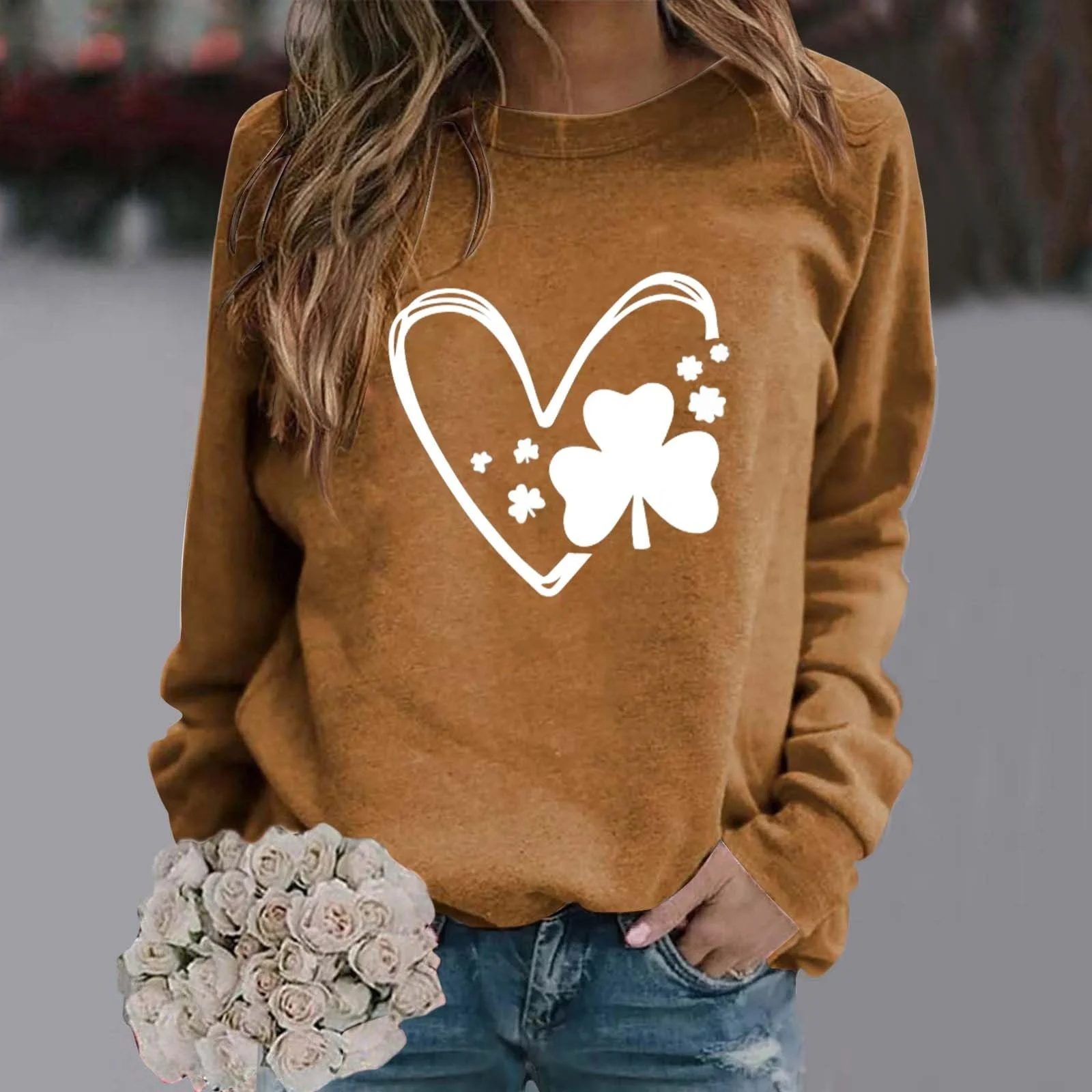 Женский Свитшот с длинными рукавами свободного кроя Модный Повседневный с принтом и молнией, фото №2 Женский Свитшот с длинными рукавами свободного кроя Модный Повседневный с принтом и молнией, фото №2