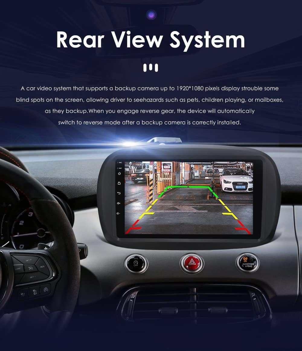 Штатна автомагнітола Hizpo для Fiat 500X 2014-2020 / 9" / Сенсорна / 4/32Гб / Android 12 / Apple CarPlay / Android Auto / Bluetooth / WI-FI / GPS / USB / DAB, фото №4