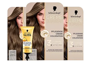 Крем-фарба Schwarzkopf Creme Supreme 7-42 Бежевий Блонд (3 x 182 мл) - Фото 1