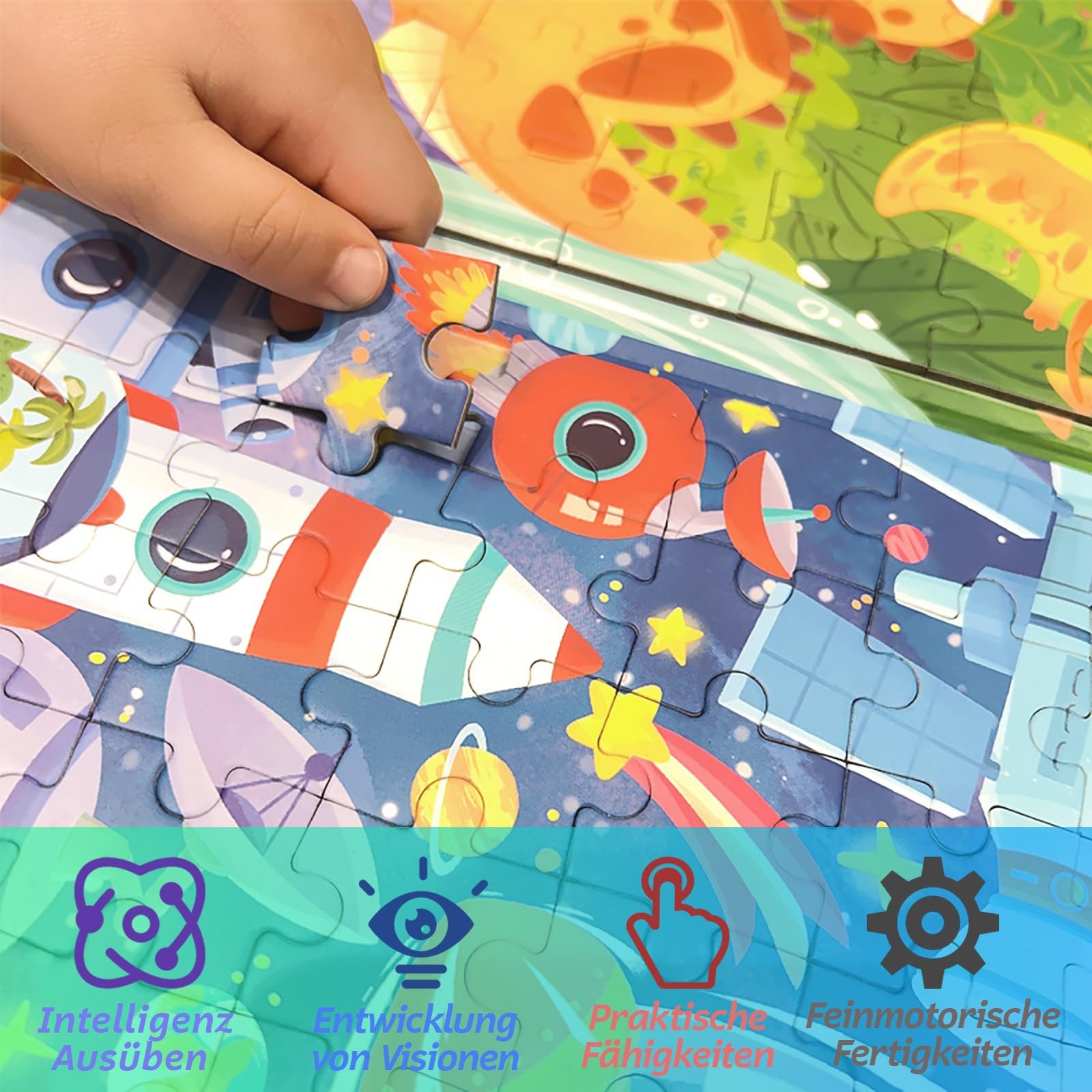 Магнитный пазл LUMIN TUTU 3-в-1 16/20/25 элементов DIY Развивающая игрушка, фото №5