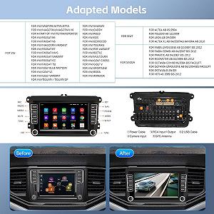 Штатна автомагнітола SIXTOP для VW Golf 5 6 Polo T5 Tiguan Caddy Skoda Passat B6 B7 Touran / 7" / Сенсорна / 1/32Гб / Android 13 / Apple CarPlay / Android Auto / Bluetooth / WI-FI / GPS / FM / USB / DAB+ synthetic.ua - Фото 1