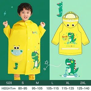 Детский дождевик Generisch для мальчиков, девочек, студентов, детей, малышей, пончо, динозавр, светоотражающий дождевик synthetic.ua - Фото 1