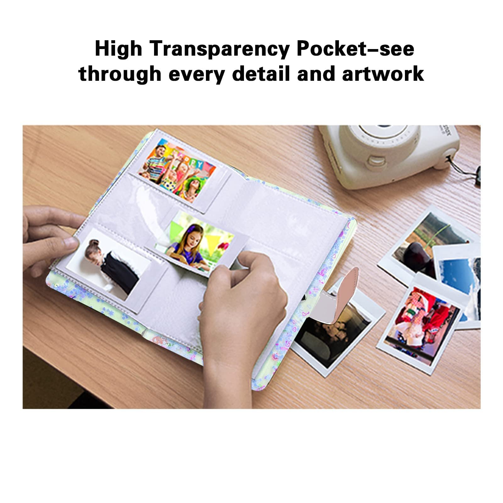 Мини-альбом для фото 96 карманов 3 дюйма для Fuji Instax Mini / Polaroid Snap С блестками, фото №6