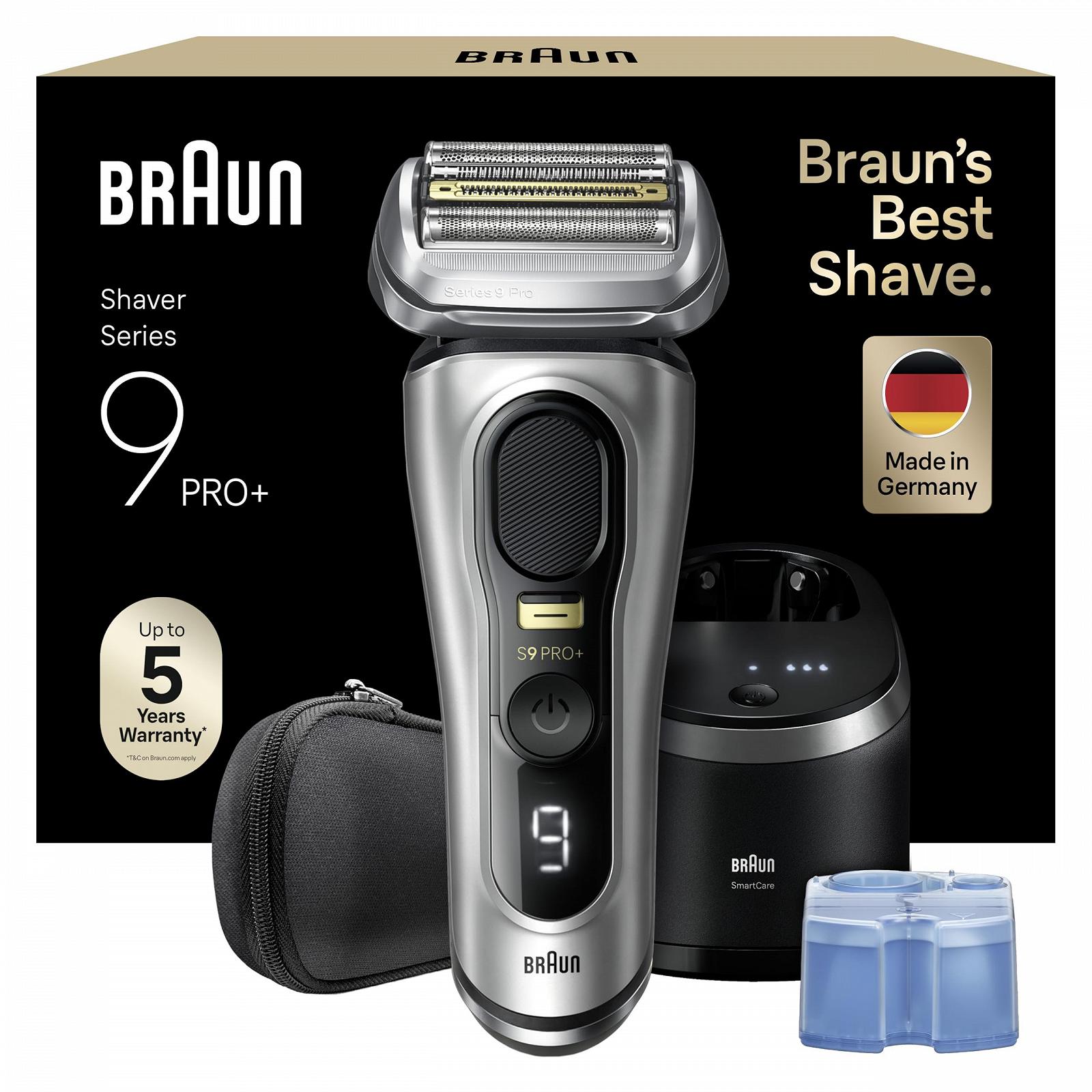 Електробритва Braun Series 9 Pro+ 9567cc з 5 елементами та станцією очищення Срібляста, фото №1 Електробритва Braun Series 9 Pro+ 9567cc з 5 елементами та станцією очищення Срібляста, фото №1