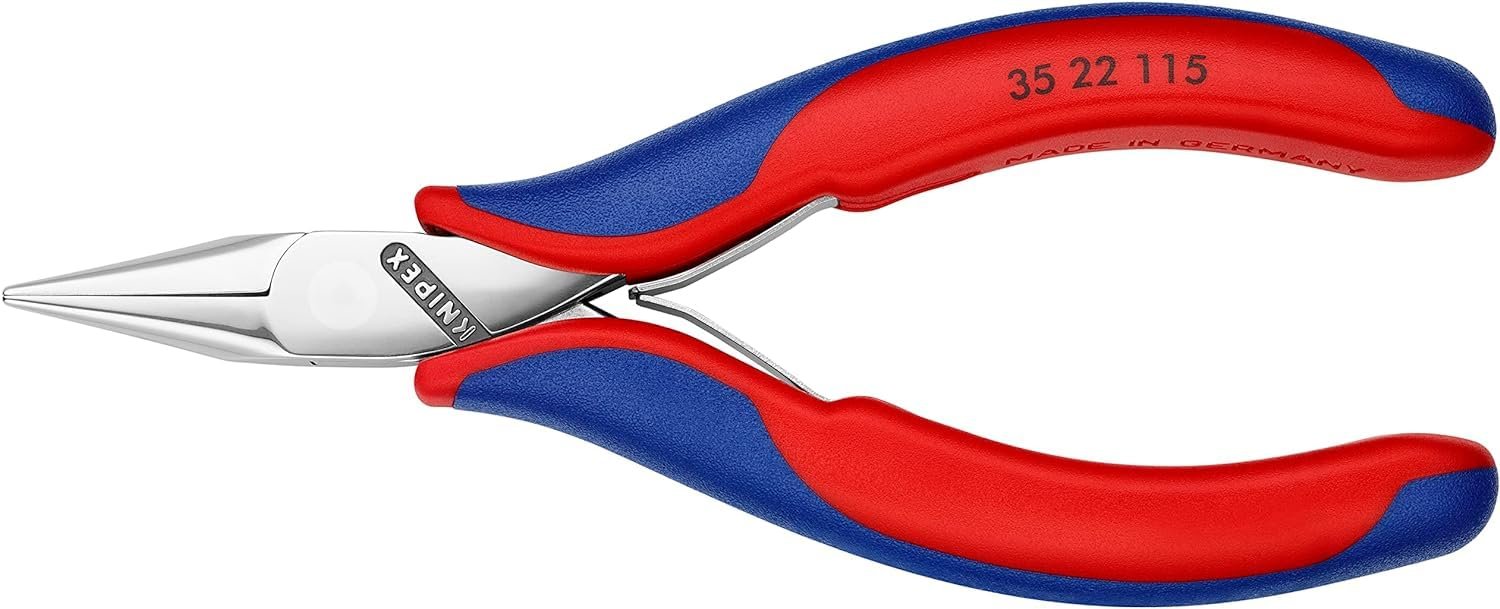 Плоскогубцы для электроники KNIPEX / С торцевым соединением и многокомпонентными ручками / 115 мм, фото №3