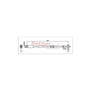 Гальмівний шланг METZGER 4112032 для AUDI SEAT SKODA VW VAG, передня вісь зліва - Фото 1