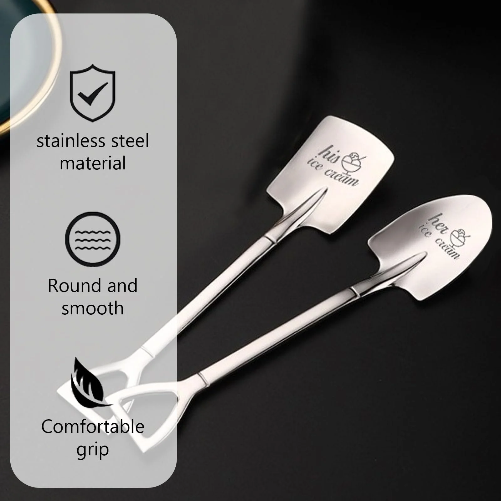 Ложка для морозива Ложка для кави Сріблястий, фото №4 Ложка для морозива Ложка для кави Сріблястий, фото №4