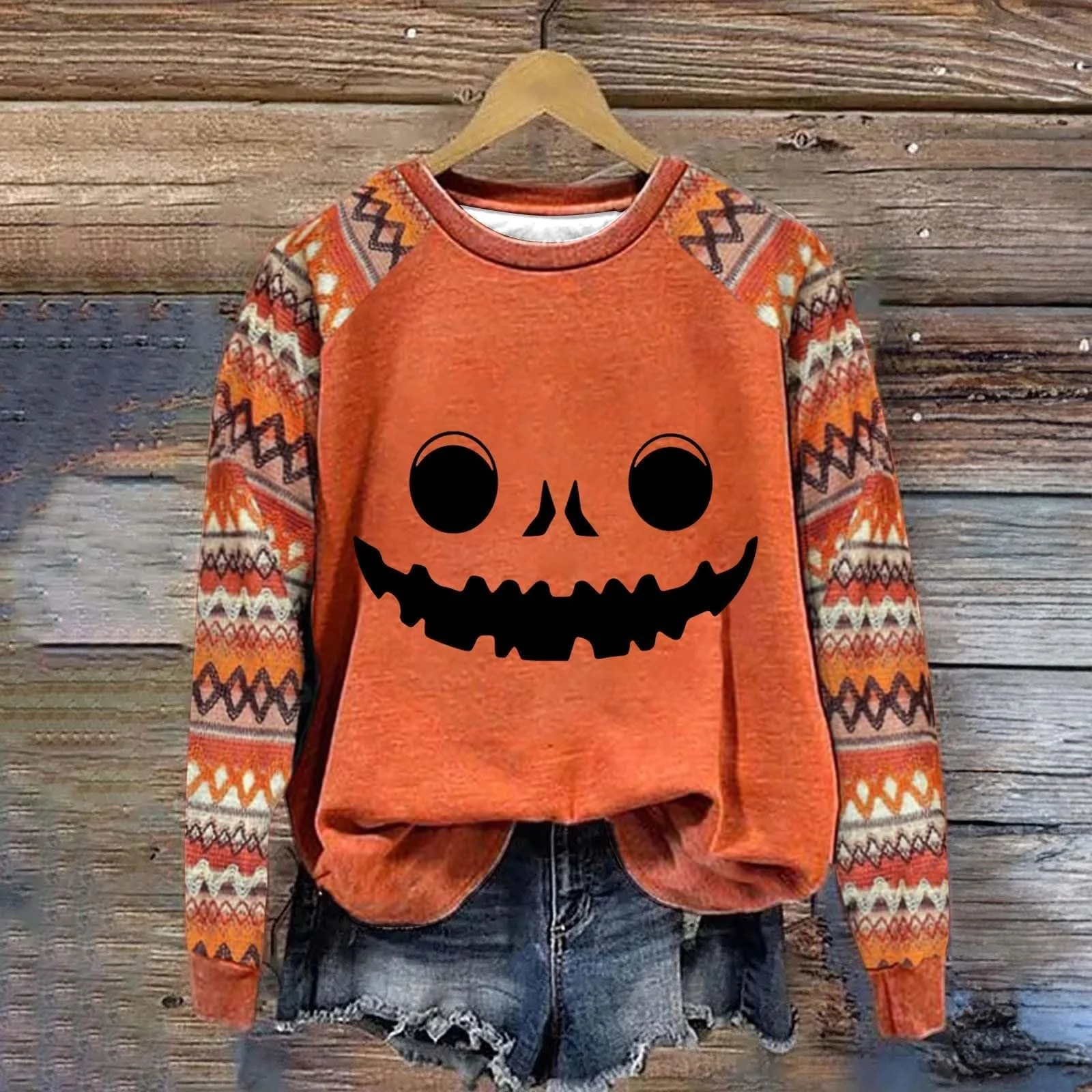 Жіноча Толстовка Generisch Повсякденна Вільна Помаранчевий, фото №3