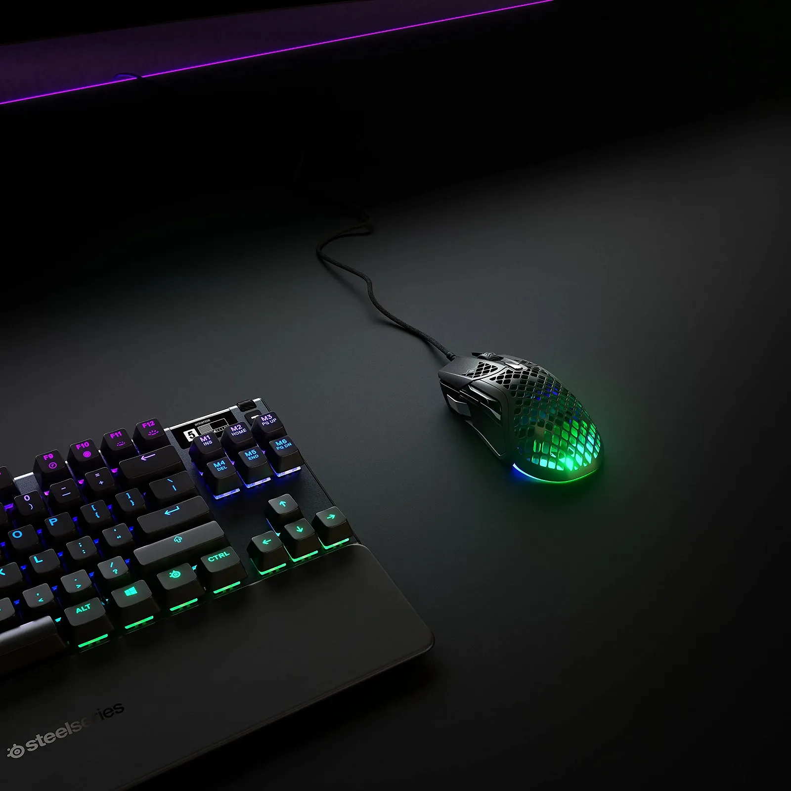 Мышь игровая SteelSeries Aerox 5 RGB, с отверстиями в поверхности, сверхлегкая, водоотталкивающая, оптический датчик TrueMove Air 18000 DPI, фото №8