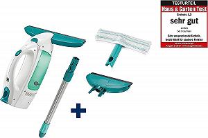 Очиститель окон Leifheit Dry and Clean Complete Set ABS/Silicone/TPR/PA6/Полипропилен/Сталь, 15 x 28 x 31.5 см, бирюзовый/белый synthetic.ua - Фото 1