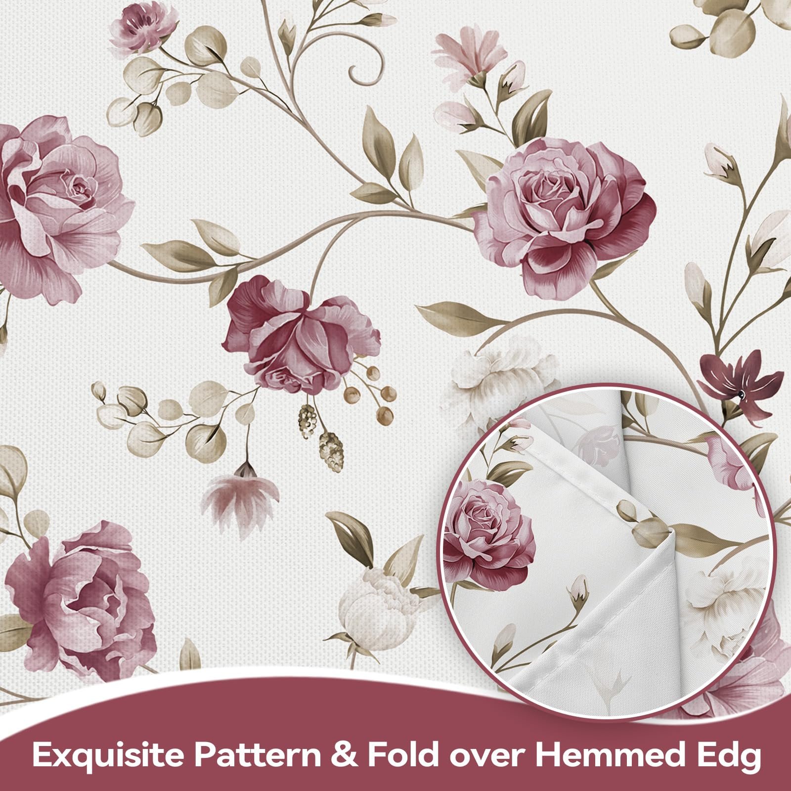 Скатертина Hometrixx Floral Vintage Поліестер Олієстійка Рожеві Квіти 140 x 100 см, фото №5