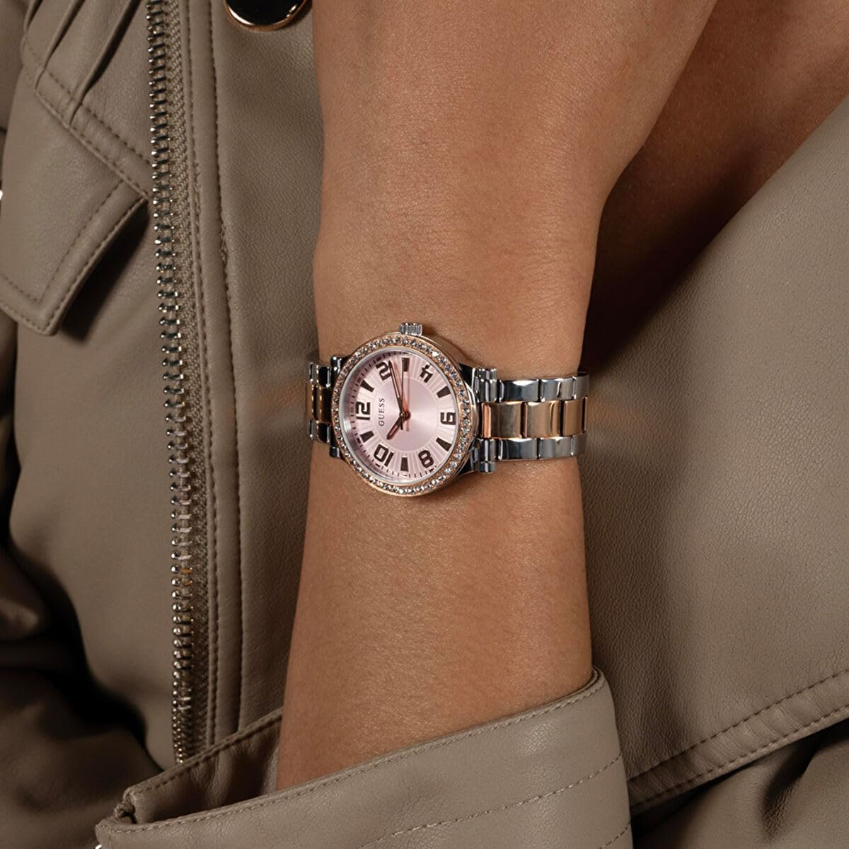 Годинник GUESS Fawn GW0686L4 Жіночий, Нержавіюча сталь, Двоколірний, Різнокольоровий/Рожеве золото, Браслет, фото №7