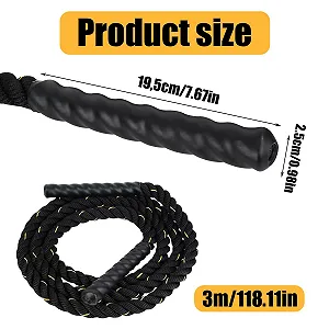 Скакалка обтяжена Heavy Skipping Rope 300 см 1 кг 25 мм поліестер synthetic.ua - Фото 1