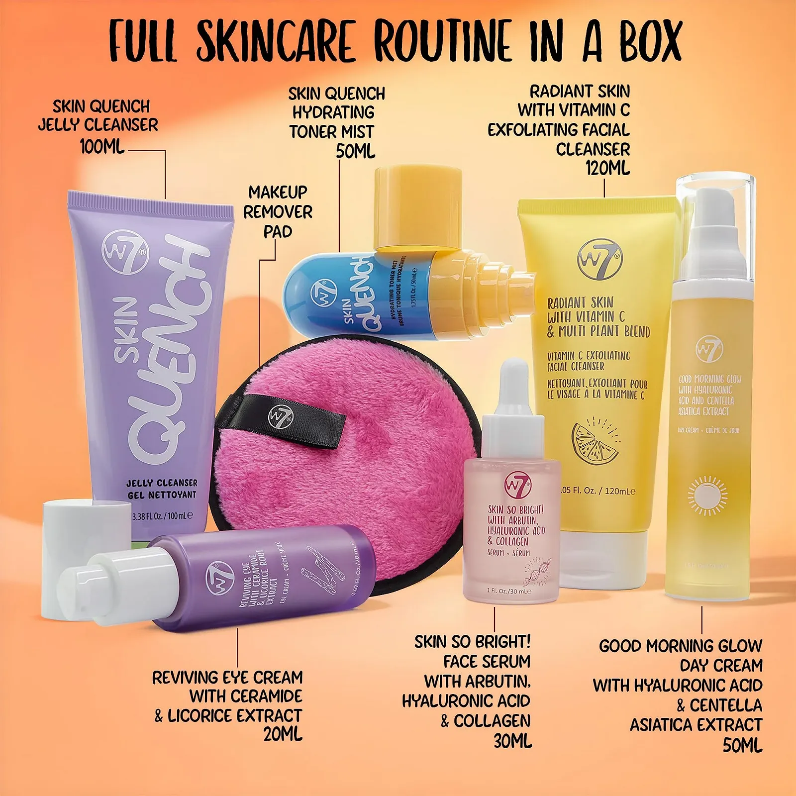 Набір W7 Beauty Blast Skincare Secrets - Повний набір для догляду за шкірою, фото №2