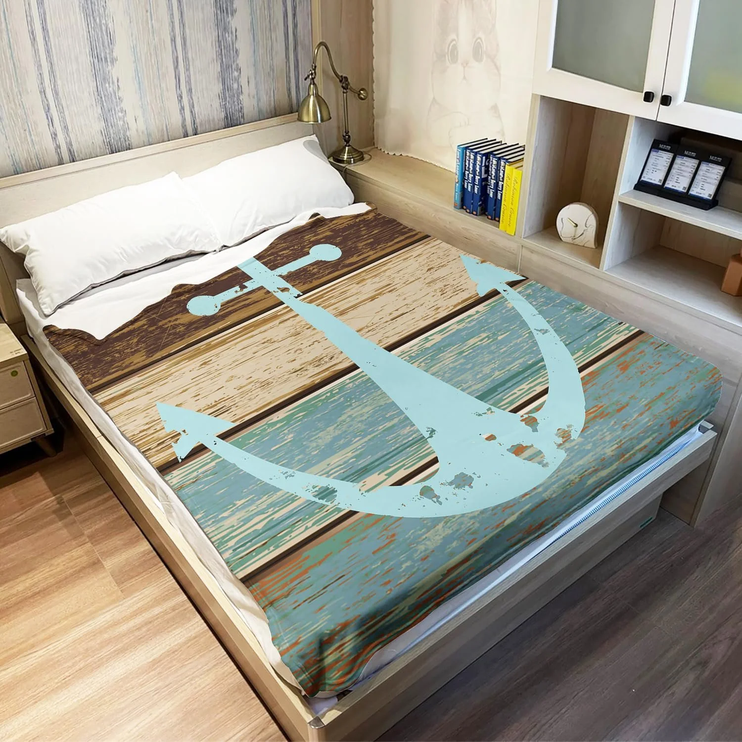 Одеяло YISUMEI Фланелевое мягкое 125 x 150 см Морской декор Якорь, фото №4 Одеяло YISUMEI Фланелевое мягкое 125 x 150 см Морской декор Якорь, фото №4