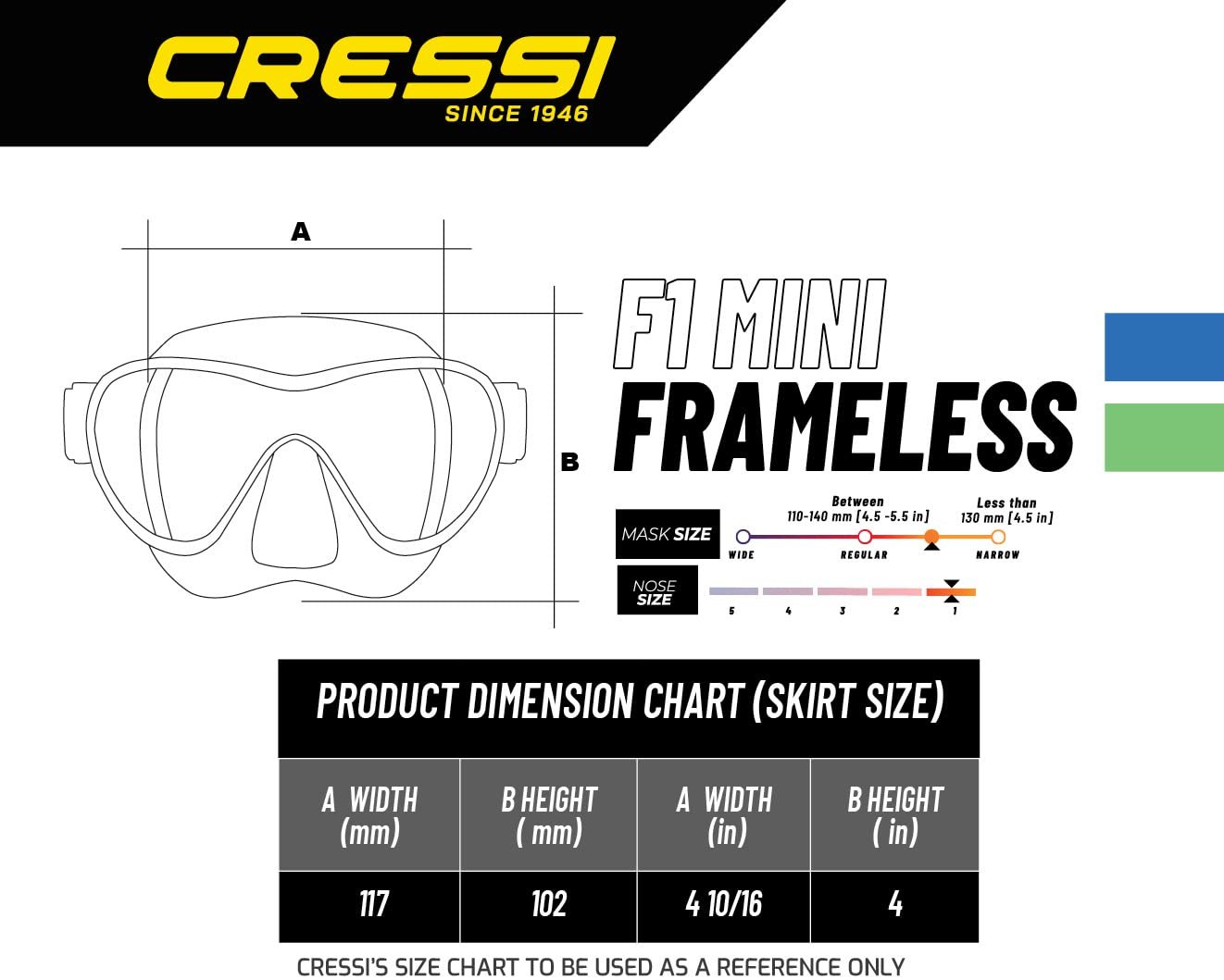 Маска Cressi F1 Безрамная, фото №5