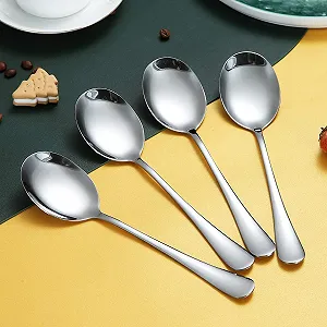 Ложка для сервірування Kyraton, набір з 4 штук, включаючи суцільну ложку для сервірування, кухонне приладдя для сервірування з нержавіючої сталі, набір для сервірування з 4 штук synthetic.ua - Фото 1