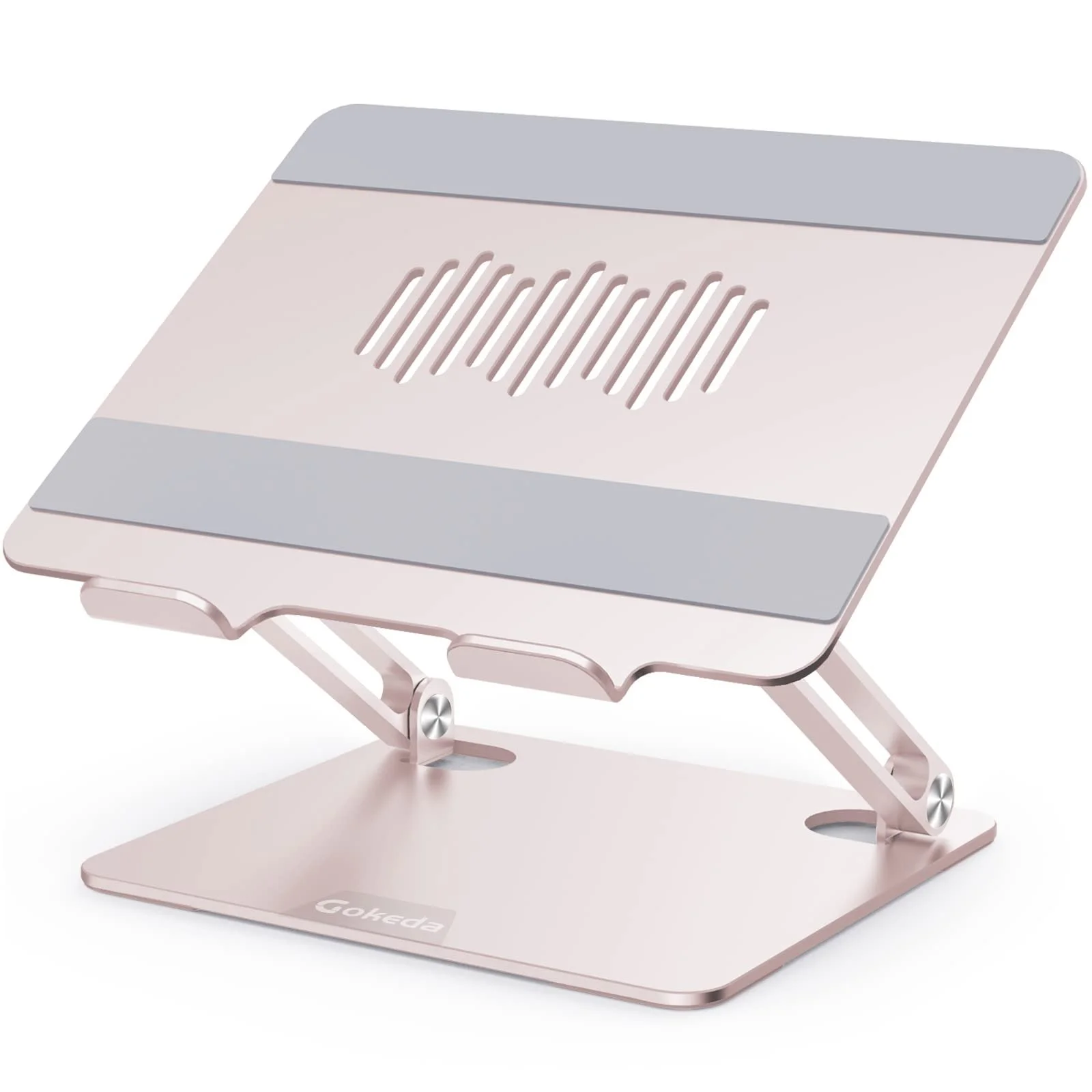 Подставка для ноутбука Gokeda, эргономичная, алюминиевая, для стола, подставка для ноутбука с вентиляционным отверстием, совместима с MacBook Air/Pro, Dell, HP, Lenovo, другими ноутбуками 10-15.6 дюймов, фото №1